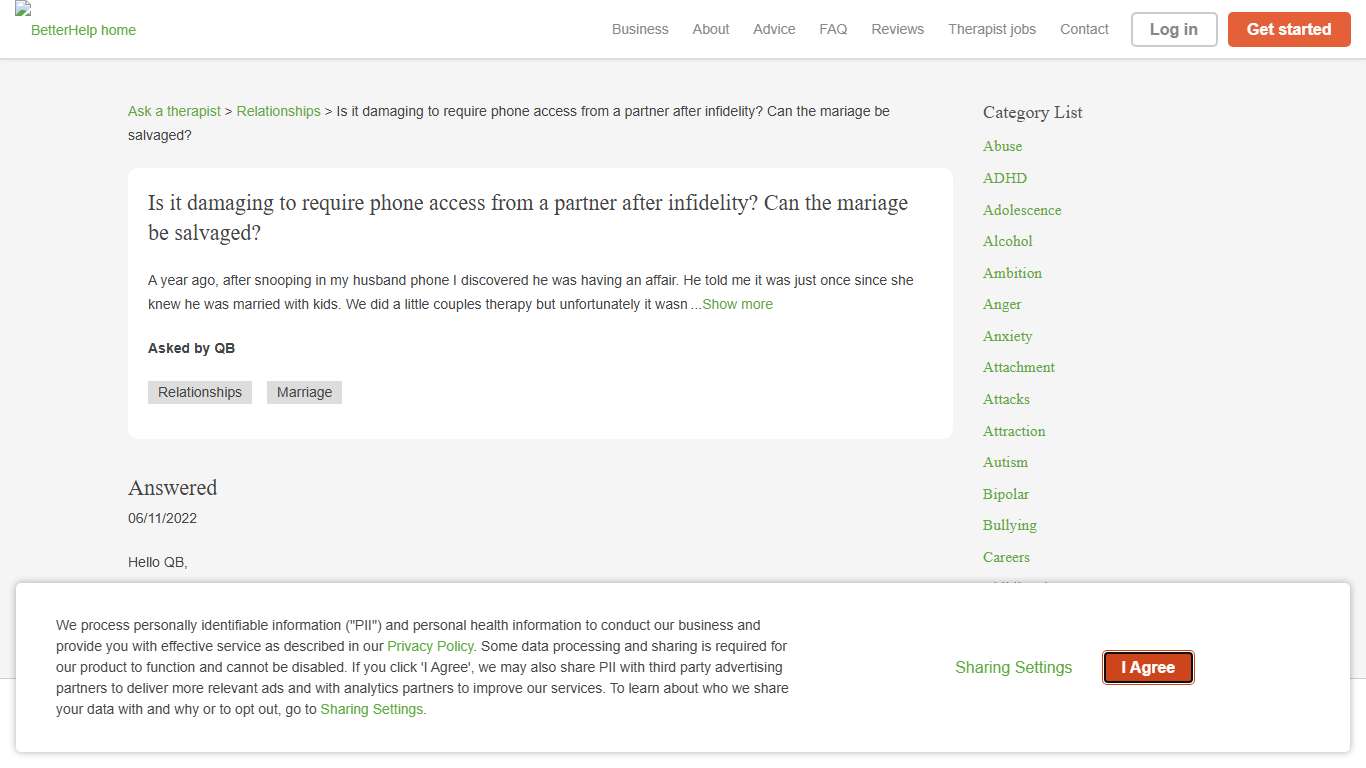 Is it damaging to require phone access after infidelity? Marriage, behavior, & communication insights.